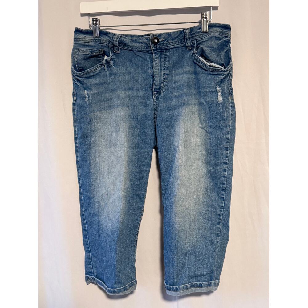JW Style Women’s Denim Capri Jeans - 12